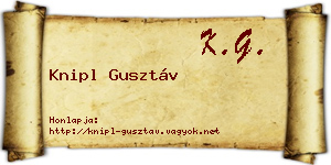 Knipl Gusztáv névjegykártya
