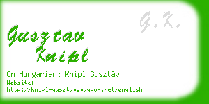gusztav knipl business card