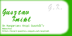 gusztav knipl business card